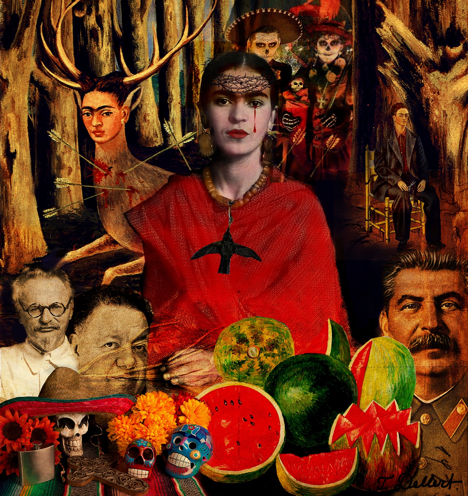 Small PORTRAIT OF FRIDA KAHLO  copy